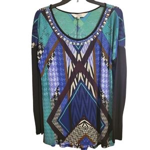 Ritu Kumar Mixed Print Beaded Artsy Top